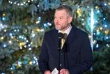 Prezident Peter Pellegrini rozsvietil vianocny stromcek