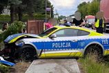 Rycho a zbesilo po polsky Mustang opiteho vodica dostal majaky aj tak skoncil v plote